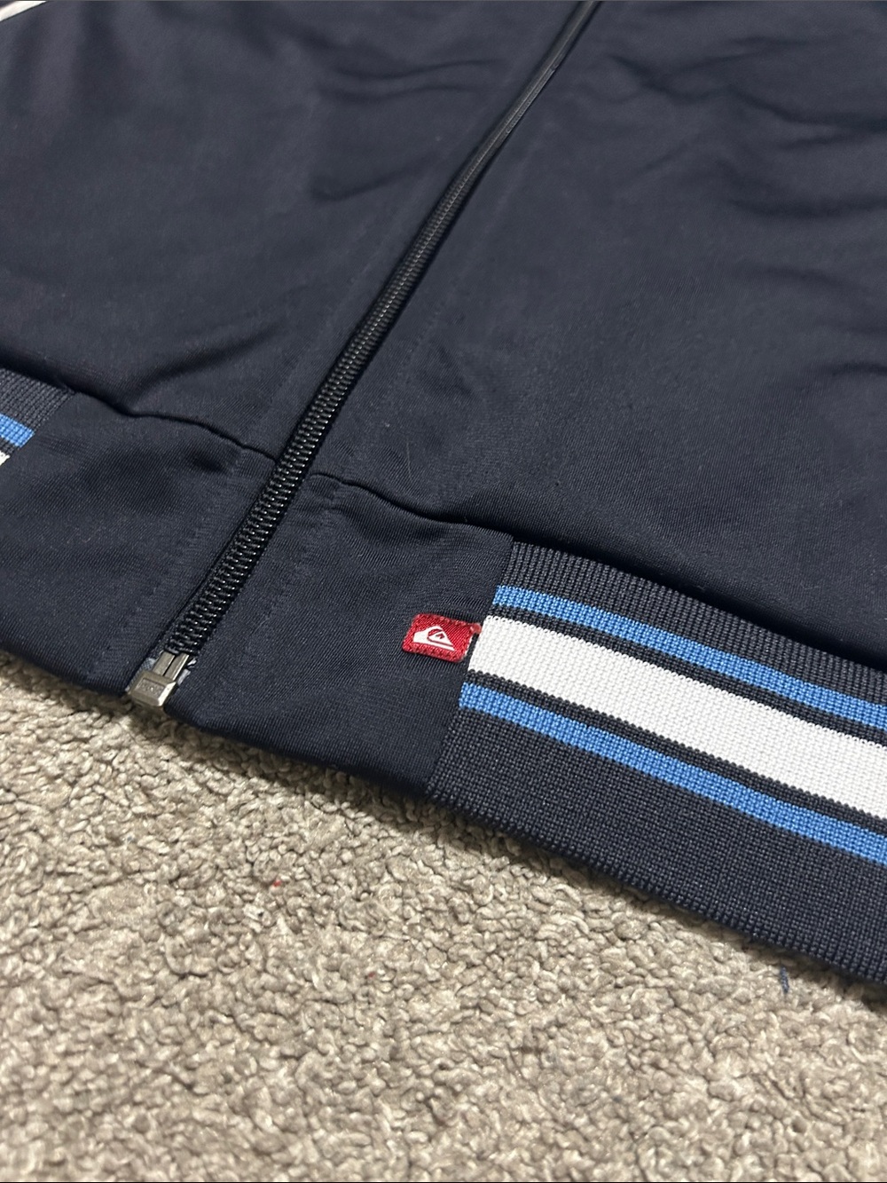 2000s Quiksilver Blue Zip Up Track Jacket Mens Medium Y2K - Picture 4 of 8